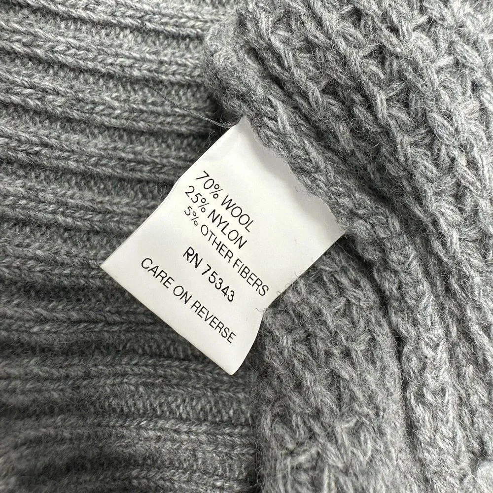DANIELE BLASI‎ Mens Gray Wool Blend Shawl Collar Italy Made Sweater L